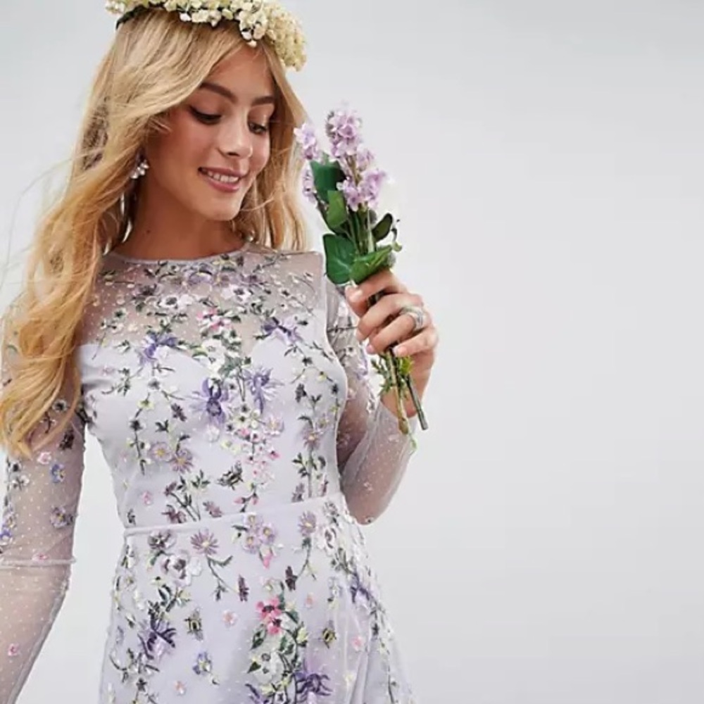 ASOS • Floral Embroidered Maxi Dress